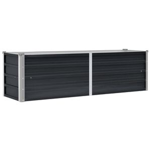 vidaXL Plantenbak verhoogd 160x40x45 cm gegalvaniseerd staal antraciet