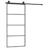 vidaXL Schuifdeur met beslag 90x205 cm ESG-glas en aluminium