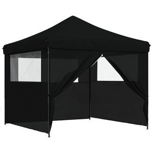 vidaXL Partytent 292 x 292 x 315 cm Zwart Oxford Stof