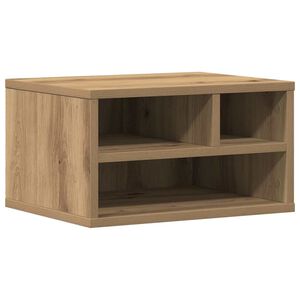 vidaXL Printerstand Artisan Eiken 40 x 32 x 22,5 cm Bewerkt hout