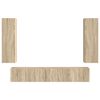 vidaXL Tv-meubelset Wandgemonteerd 3 pcs Sonoma Eiken Bewerkt hout