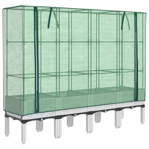 vidaXL Plantenbak verhoogd met kashoes 160x40x140 cm rattanlook