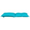 vidaXL Stoelkussens 6 st lage rug 100x50x7 cm stof turquoise
