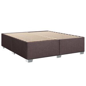vidaXL Bedframe zonder matras stof donkerbruin 200x200 cm
