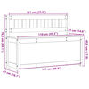 vidaXL Bankje 110x41x76,5 cm massief grenenhout wit