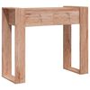 vidaXL Wandtafel 90x35x75 cm massief teakhout