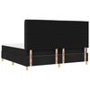 vidaXL Boxspringbed met matras met hoofdeinde Zwart 200 x 200 cm Stof
