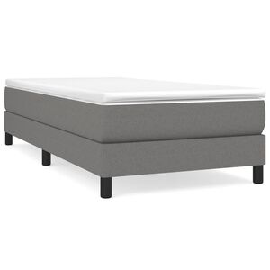 vidaXL Boxspring met matras stof donkergrijs 80x200 cm