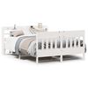 vidaXL Bedframe zonder matras massief grenenhout wit 150x200 cm