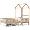vidaXL Bedframe met huisje massief grenenhout 100x200 cm