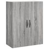 vidaXL Hoge kast 69,5x34x180 cm bewerkt hout grijs sonoma eikenkleurig
