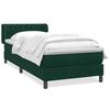 vidaXL Boxspring met matras fluweel donkergroen 80x220 cm