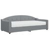 vidaXL Slaapbank met matras 90x200 cm stof lichtgrijs