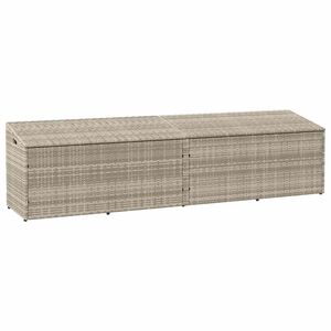 vidaXL Tuinbox 220x50x58 cm poly rattan lichtgrijs