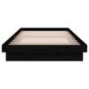 vidaXL Bedframe massief hout zwart 100x200 cm