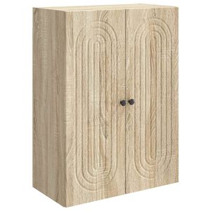 vidaXL Wandkast Sonoma Eiken 66 x 34,5 x 90 cm Bewerkt hout