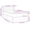 vidaXL Boxspring met matras fluweel donkergrijs 90x220 cm