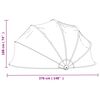 vidaXL Zwembadoverkapping rond 376x188 cm PVC