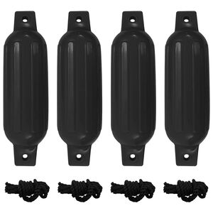 vidaXL Bootstootkussens 4 st &Oslash; 11x40 cm PVC zwart