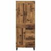 vidaXL Hoge kast met lade Oudhout 69,5 x 34 x 180 cm Bewerkt hout