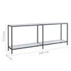 vidaXL Wandtafel 200x35x75,5 cm gehard glas wit