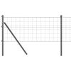 vidaXL Euro-hek met grondbevestiging 10 x 0,6 m PVC-Coated Staal Grijs