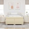 vidaXL Bedframe met matras Cr&egrave;me 140 x 200 cm Stof