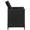 vidaXL Tuinstoelen 2 st met kussens poly rattan zwart