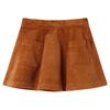 Kinderrok met zakken ribfluweel 104 cognackleurig