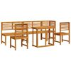 vidaXL Tuin Bistro Set 6 pcs Bruin Massief Acaciahout