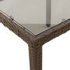 vidaXL 5-delige Tuinset met kussens poly rattan en glas bruin