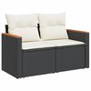 vidaXL 13-delige Loungeset met kussens poly rattan zwart