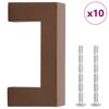 vidaXL Handvatten 10 st 64 mm roestvrij staal bronskleurig
