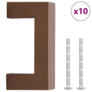 vidaXL Handvatten 10 st 64 mm roestvrij staal bronskleurig