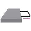 vidaXL Wandschap zwevend 90x23,5x3,8 cm MDF grijs