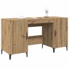 vidaXL Bureau Ambachtelijk eiken 140 x 50 x 75 cm Bewerkt hout