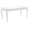 vidaXL Eettafel 179x89x81 cm hoogglans wit