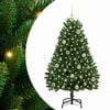 vidaXL Kunstkerstboom 120 cm 150 LED's Warmwit PVC en staal Groen