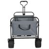 vidaXL Vouwbare Handtrolley Grijs 89 x 63 x 96 cm Staal en Oxford stof