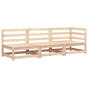 vidaXL Tuinbank 3-zits massief grenenhout