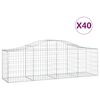 vidaXL Schanskorven 40 st gewelfd 200x50x60/80 cm ijzer