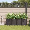 vidaXL Tuin Bloempot 4 pcs Bruin Kunststof