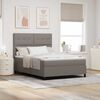 vidaXL Boxspring bed met matras met LED Taupe 140 x 190 cm Stof
