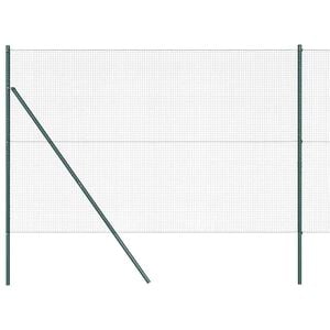 vidaXL gelast draadhek met grondbevestiging 25 x 1,5 m Groen Mesh