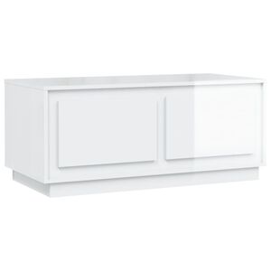 vidaXL Salontafel 102x50x44 cm bewerkt hout hoogglans wit