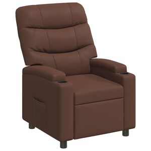 vidaXL Ligstoel Bruin 75 x 93 x 102 cm Stof