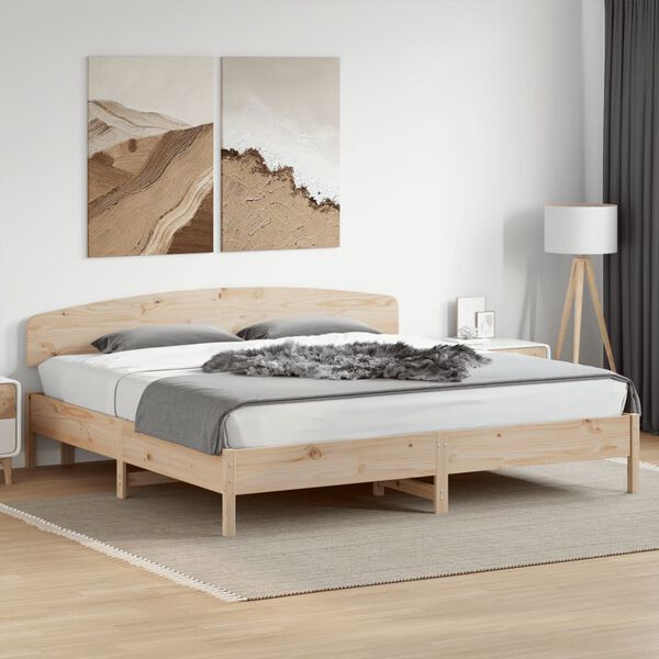 vidaXL Bedframe zonder matras massief grenenhout 180x200 cm