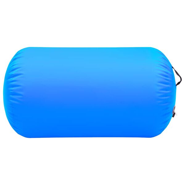 vidaXL Gymnastiekrol met pomp opblaasbaar 100x60 cm PVC blauw