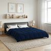 vidaXL Vol jaar dekbed Gekwilt Donkerblauw 220 x 240 cm Microfiber