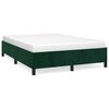 vidaXL Bedframe zonder matras 140x190 cm fluweel donkergroen